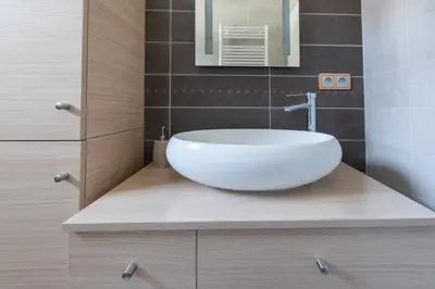 Salle de bains dans l'établissement Gite Les deux belettes