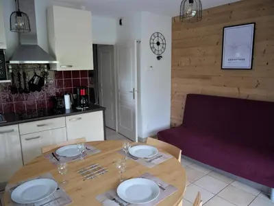 Cuisine ou kitchenette dans l'établissement La perle du Grand Haut