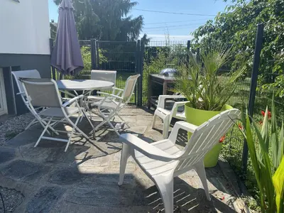 Jardin de l'établissement Le Clos des Pommiers Fuji