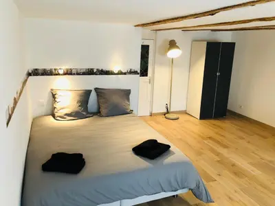 Un ou plusieurs lits dans un hébergement de l'établissement Aux Colombages Turckheim - 10 min Colmar