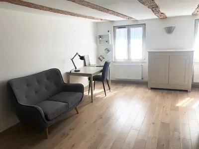 Coin salon dans l'établissement Aux Colombages Turckheim - 10 min Colmar