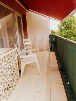 Balcon ou terrasse dans l'établissement GITE LA HOUBLONNIÈRE STANDING et CONFORT à COLMAR