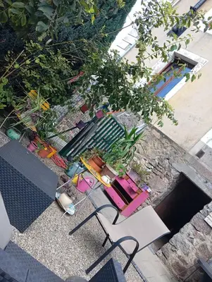 Jardin de l'établissement Au Pied du Gazon