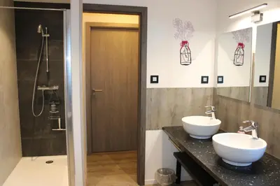 Salle de bains dans l'établissement Gîte Le Cep d'Or Alsace