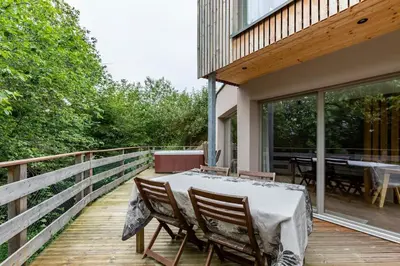 Balcon ou terrasse dans l'établissement Gîte exceptionnel a Soultzbach les bains