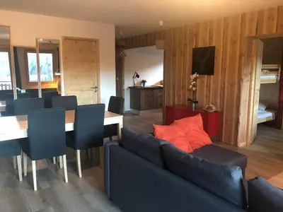 Coin salon dans l'établissement Vue Panoramique - 800m pistes Hohneck - Wifi - classé 3 étoiles