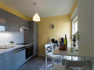 Cuisine ou kitchenette dans l'établissement COLMAR SWEET HOME