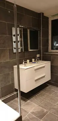 Salle de bains dans l'établissement Gîte des Seigneurs