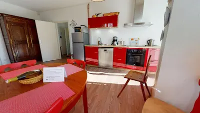 Cuisine ou kitchenette dans l'établissement Chez Gasti