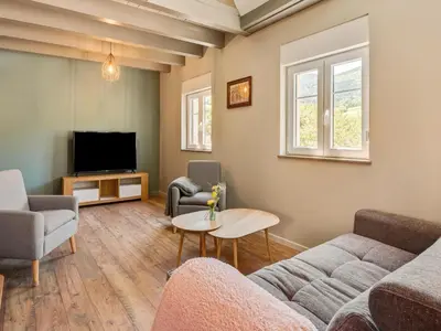 Télévision ou salle de divertissement dans l'établissement Apartment in Dambach near Vineyards