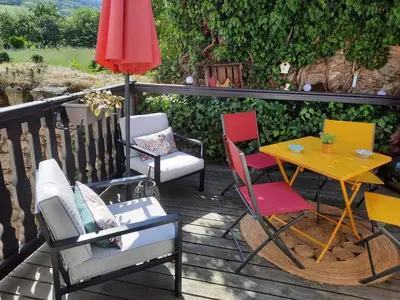Balcon ou terrasse dans l'établissement Apartment in Dambach near Vineyards
