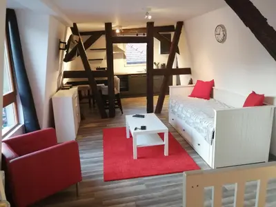 Un ou plusieurs lits dans un hébergement de l'établissement Magnifique gîte plein centre de Sélestat