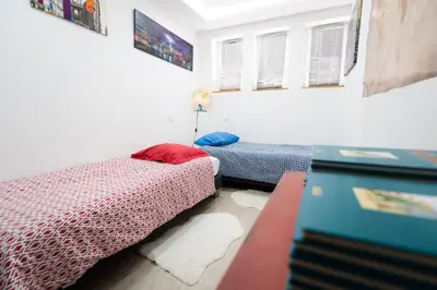 Un ou plusieurs lits dans un hébergement de l'établissement Appartement des Sorcieres - Witches Apartment
