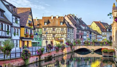 Vue générale sur Bergheim ou vue de la ville depuis l'appartement
