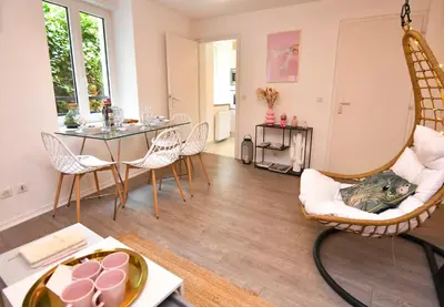 Coin salon dans l'établissement Le Nid Cosy - En plein coeur de Sélestat