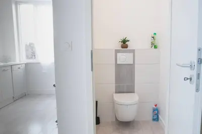 Salle de bains dans l'établissement Le natural'appart des 3 frontières
