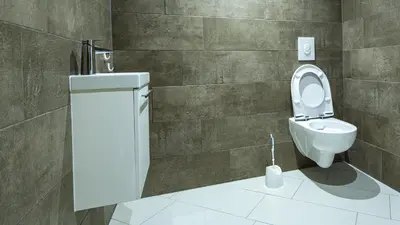 Salle de bains dans l'établissement Domaine de l'Atelier