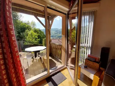 Balcon ou terrasse dans l'établissement Hameau des chaumes vue panoramique