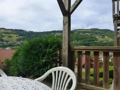 Vue générale sur la montagne ou vue sur la montagne depuis l'appartement