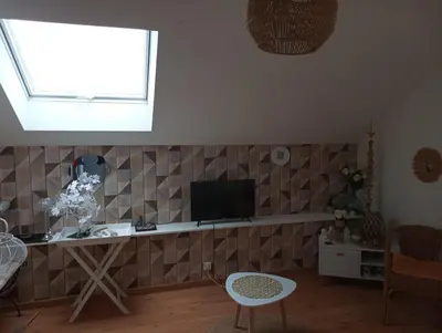 Télévision ou salle de divertissement dans l'établissement LE JR 70 Relais Motards
