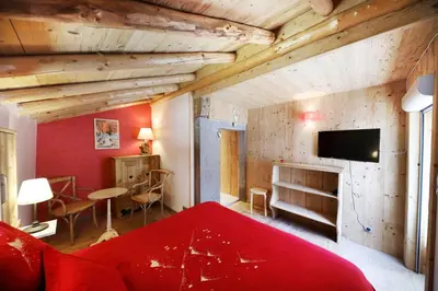 Télévision ou salle de divertissement dans l'établissement Les chalots de Gérardmer, Chambre d'Hôtes