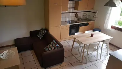 Cuisine ou kitchenette dans l'établissement Gîte les Tourterelles