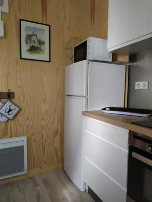 Cuisine ou kitchenette dans l'établissement Chalet du Spièmont