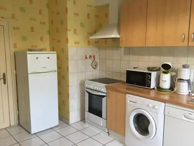Cuisine ou kitchenette dans l'établissement Gîte Léonline sur les hauteurs de Masevaux -au pied des Vosges