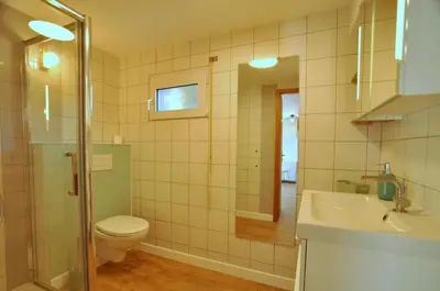 Salle de bains dans l'établissement Aux cigognes de Blotzheim