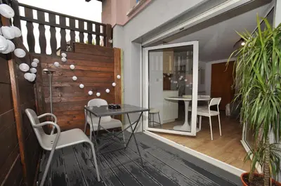 Balcon ou terrasse dans l'établissement Aux cigognes de Blotzheim