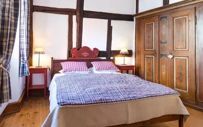 Un ou plusieurs lits dans un hébergement de l'établissement Maison cosy à Kientzheim + Parking
