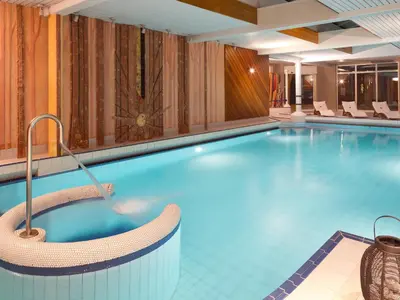 Piscine de l'établissement Les Appartements du Parc - Accès piscine et spa ou située à proximité