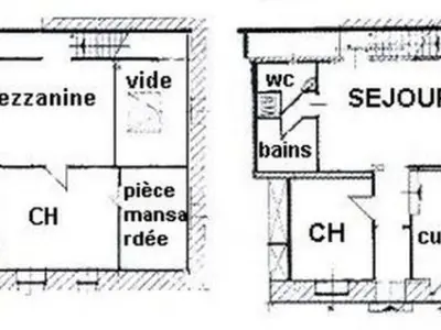 Plan de l'établissement Gîte paisible à 650m d'alt., nature, cheminée, 3 ch. près de Remiremont & Plombières, terrasse, grand terrain - FR-1-589-50
