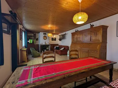 Coin salon dans l'établissement Maison chaleureuse entre Saint-Dié et Gérardmer - FR-1-589-36