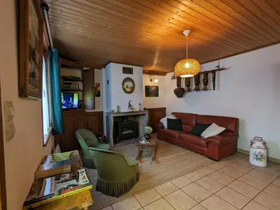 Coin salon dans l'établissement Maison chaleureuse entre Saint-Dié et Gérardmer - FR-1-589-36