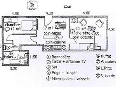 Plan de l'établissement Gîte chaleureux en pleine nature avec terrasse, idéal pour randonnées et vététistes, proche de Gérardmer - FR-1-589-125
