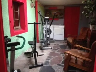 Salle ou équipements de sports de l'établissement Charmant gîte avec terrasse, WiFi et garage moto à Gérardmer - FR-1-589-133
