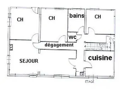Plan de l'établissement Maison tranquille avec cheminée près de Gérardmer - FR-1-589-142