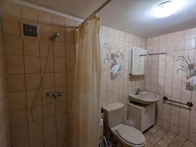 Salle de bains dans l'établissement Gîte cosy à La Bresse - Proche sentiers, rivière et piste cyclable, idéal pour randonnées et séjours en famille - FR-1-589-168