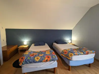 Un ou plusieurs lits dans un hébergement de l'établissement Gîte Alsace proche forêts, randonnée, stations de ski, 2 salons, terrasse sud, cheminée, animaux acceptés - FR-1-589-200