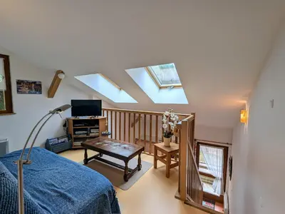 Télévision ou salle de divertissement dans l'établissement Gîte Authentique en Ferme Vosgienne, Nature et Confort près de Gérardmer - FR-1-589-211