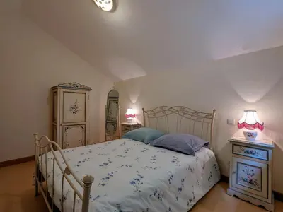 Un ou plusieurs lits dans un hébergement de l'établissement Gîte Authentique en Ferme Vosgienne, Nature et Confort près de Gérardmer - FR-1-589-211