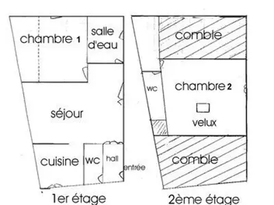 Plan de l'établissement Gîte familial avec piscine, idéal pour randonnées et pêche, proche Gérardmer et crêtes vosgiennes - FR-1-589-238