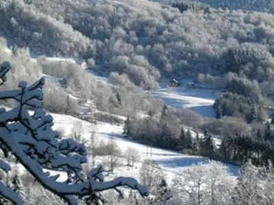 L'établissement Maison montagnarde rénovée avec cheminée et randonnées - FR-1-589-281 en hiver