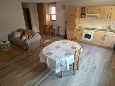 Cuisine ou kitchenette dans l'établissement Gites Thirion