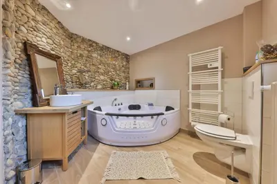 Salle de bains dans l'établissement Au nid douillet