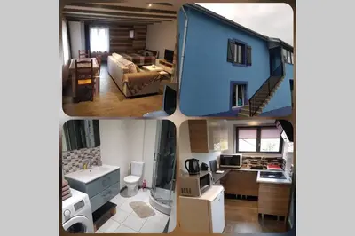 Coin salon dans l'établissement Joli petit studio les brimbelles