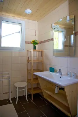 Salle de bains dans l'établissement Gîte Plein Sud