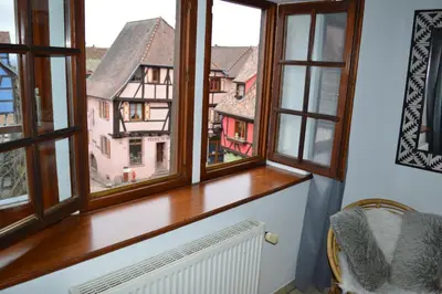 Coin salon dans l'établissement Charme,détente et vue imprenable en centre ville