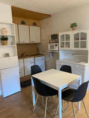 Cuisine ou kitchenette dans l'établissement Les Cimes de Belle Hutte